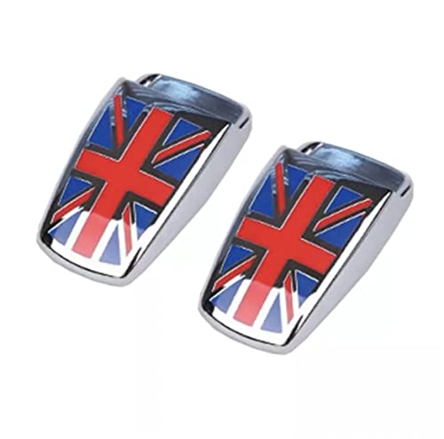 車 MINI ミニ ミニクーパー BMW ウィンドウウォッシャー メタルカバー アルミステッカー2個セット 【輸入品】 ユニオンジャック色
