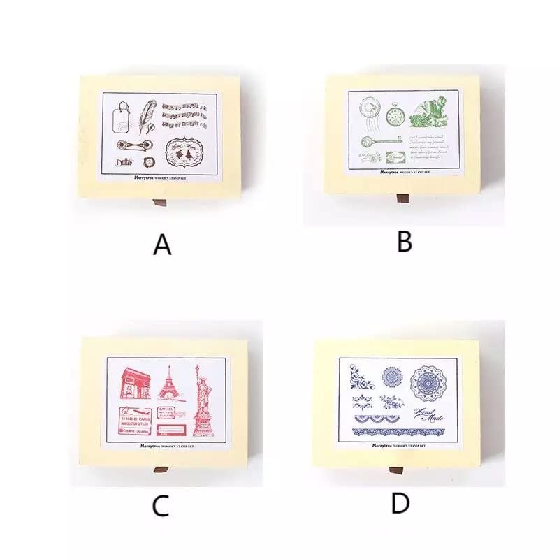 アンティーク調 レトロ ヴィンテージ 木製 スタンプ ハンコ 判子